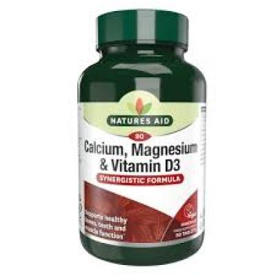 Vitamins & Supplements, Natures Aid Cal/Mag/Vit D3 90'S